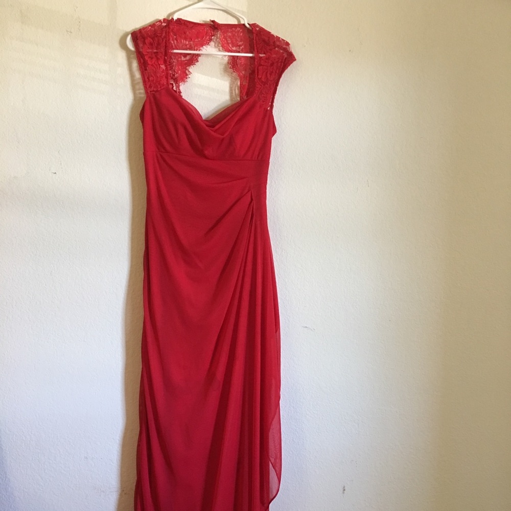 🌹LONG RED LACE DRESS🌹 - Picture 4 of 8
